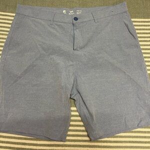 RVCA Men's‎ Light Blue Flat Front Dual Purpose Shorts